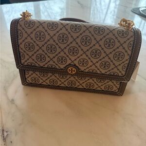 Tory Burch Tan and Brown Crossbody Bag